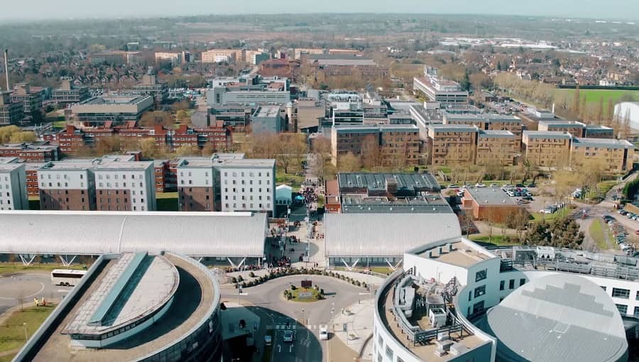 Brunel University Londin campus aerial view