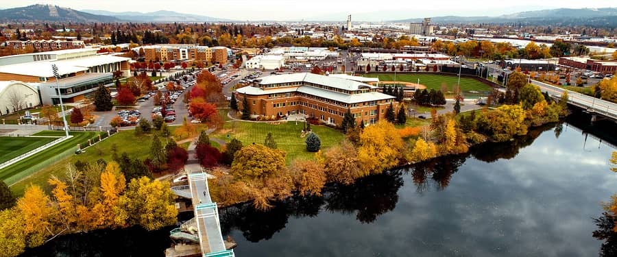 Gonzaga University campus aerial view3