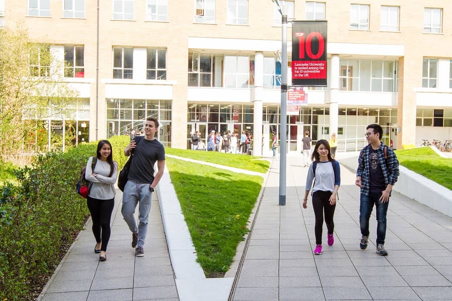 Lancaster University walking students
