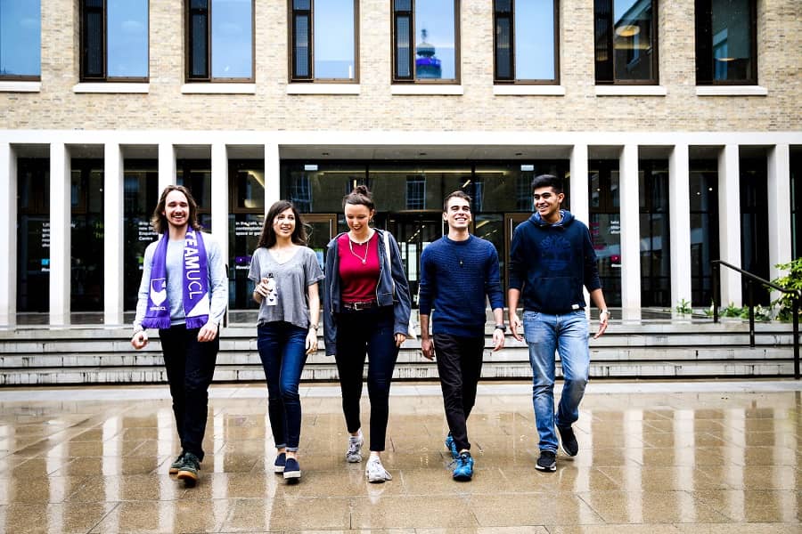 UCL research students walking